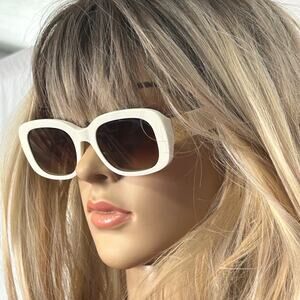 DIFF x The White Lotus Italy Sunglasses White Rectangle HBO Limited Edition